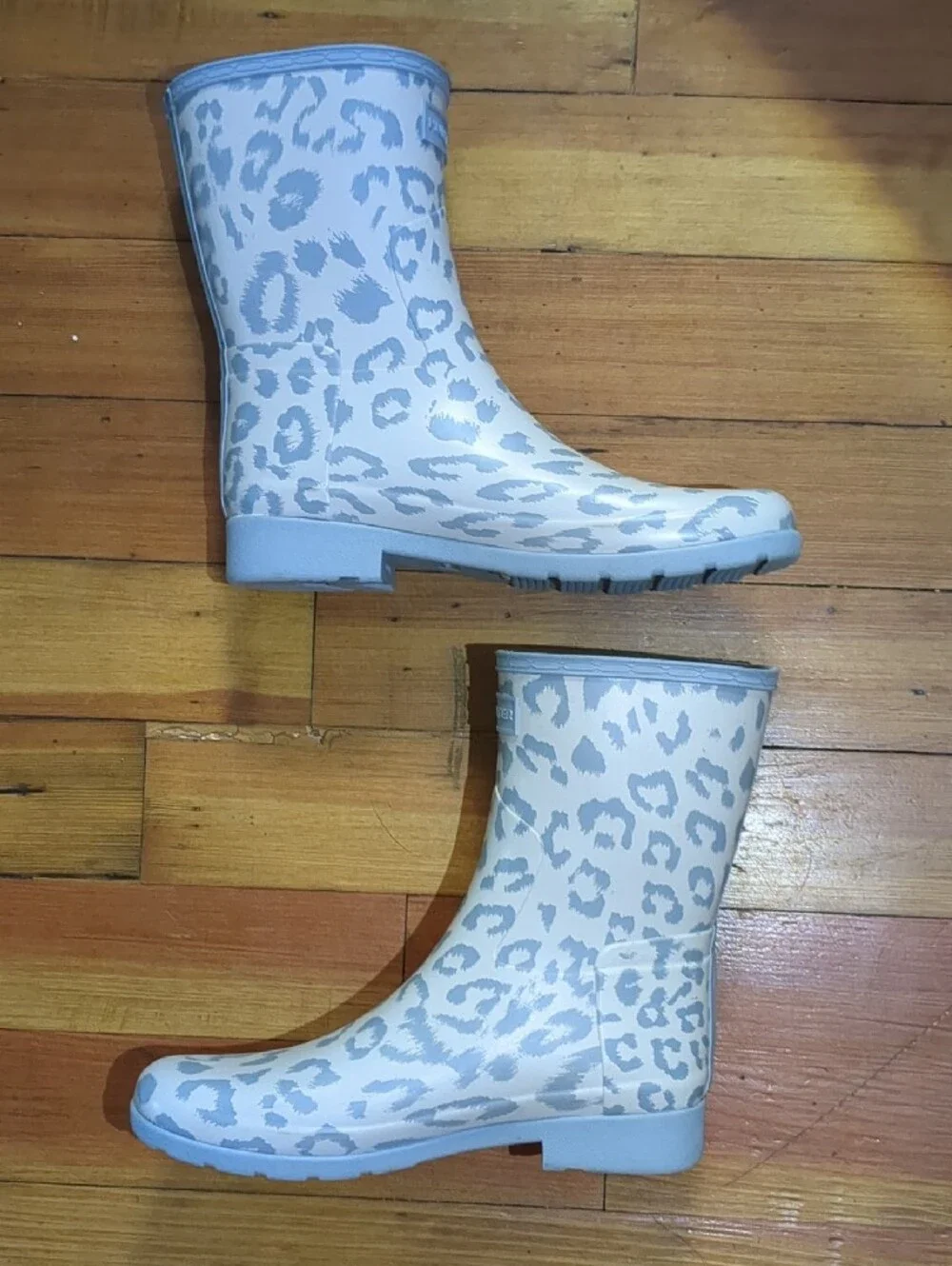 HUNTER - SIZE 10 - LEOPARD Short Rain Boots - **READ DESCRIPTION**